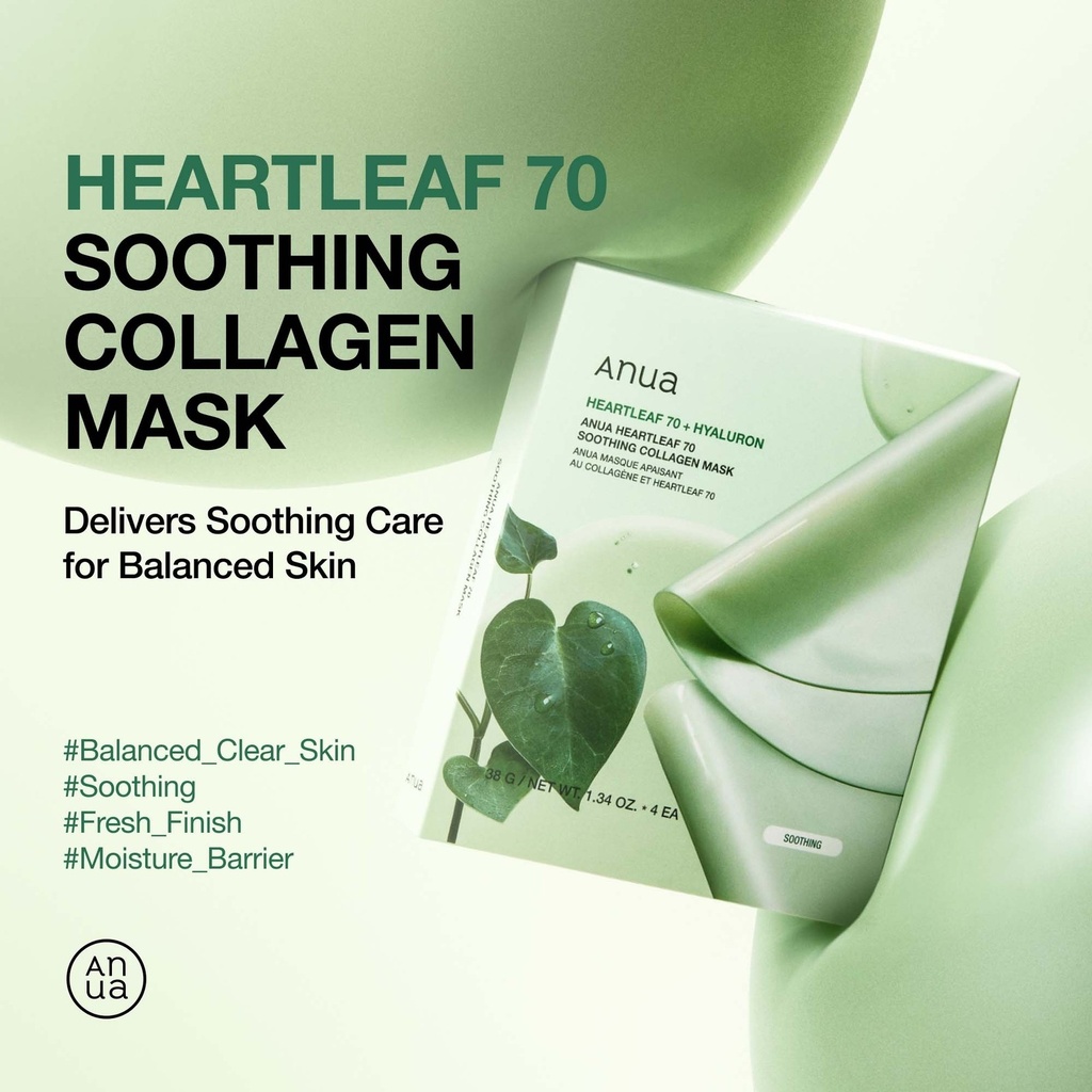 [ANUA] Heartleaf 70 Soothing Collagen Mask 38g