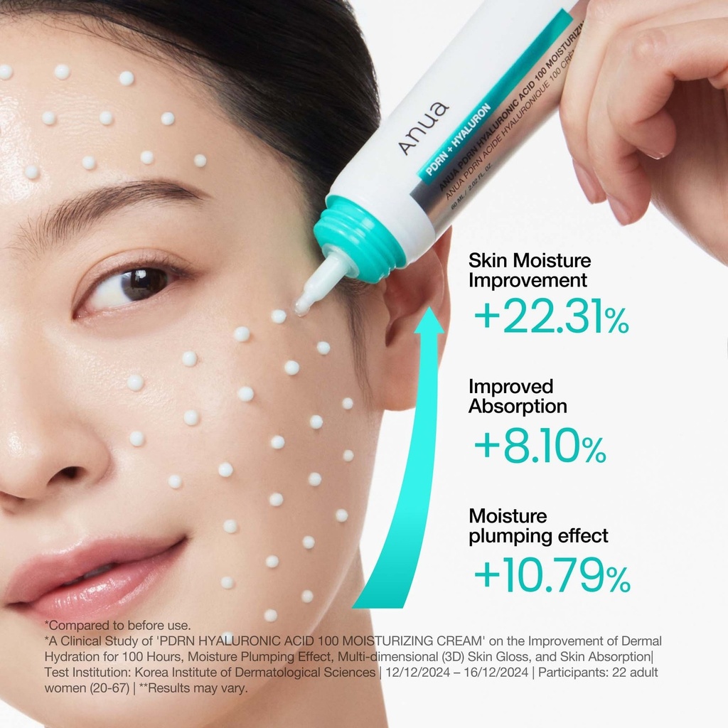 Anua PDRN Hyaluronic Acid 100 Moisturising Cream 60ml