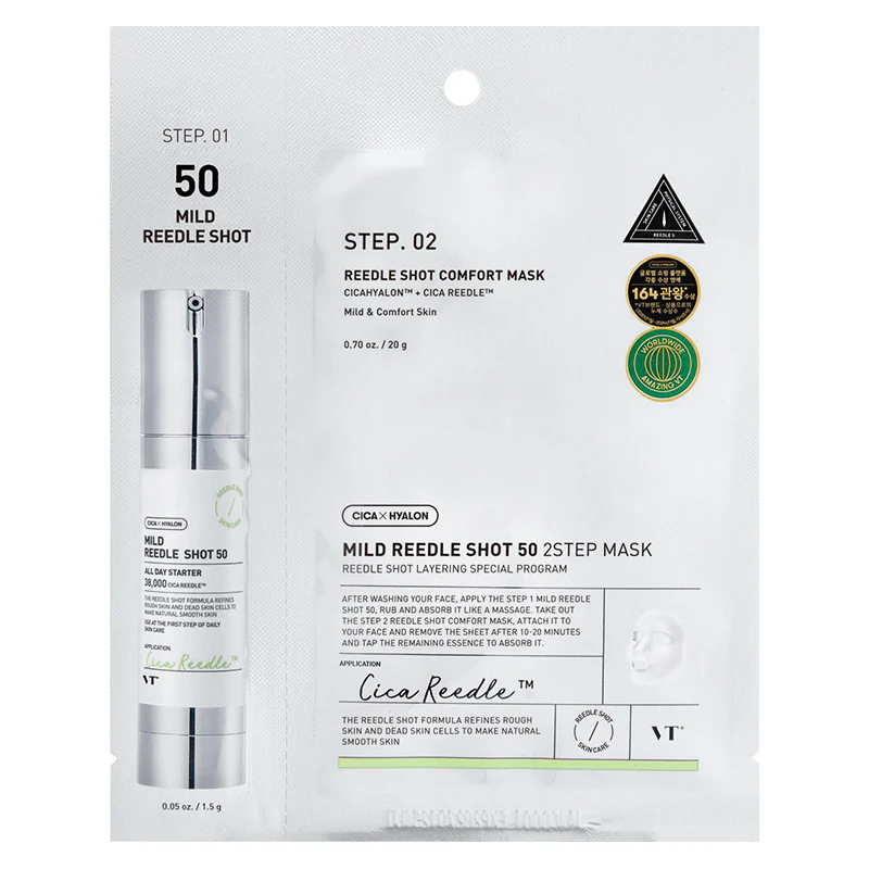 [VTC04] VT COSMETICS MILD Reedle Shot 50 2STEP MASK